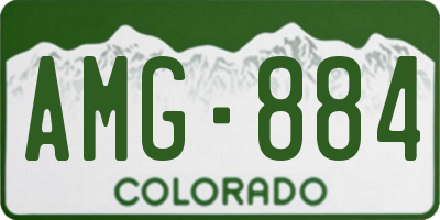 CO license plate AMG884