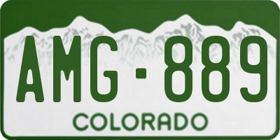 CO license plate AMG889