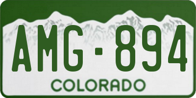 CO license plate AMG894
