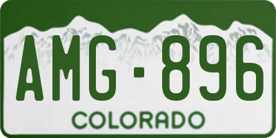 CO license plate AMG896
