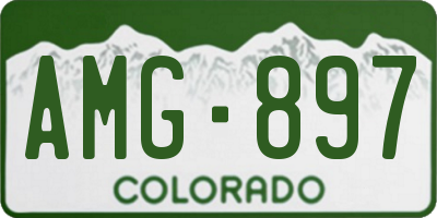 CO license plate AMG897
