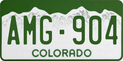 CO license plate AMG904