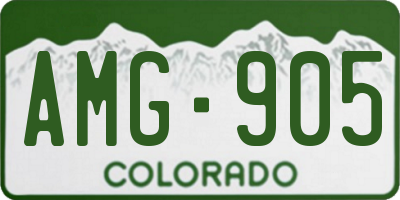 CO license plate AMG905