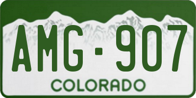 CO license plate AMG907