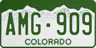 CO license plate AMG909