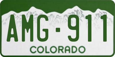 CO license plate AMG911