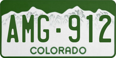 CO license plate AMG912
