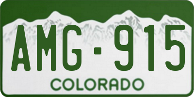 CO license plate AMG915