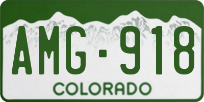 CO license plate AMG918