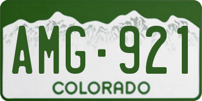 CO license plate AMG921