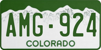 CO license plate AMG924