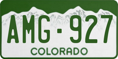 CO license plate AMG927