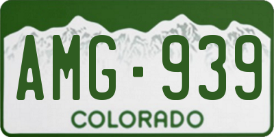 CO license plate AMG939