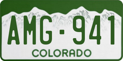 CO license plate AMG941