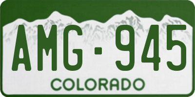 CO license plate AMG945