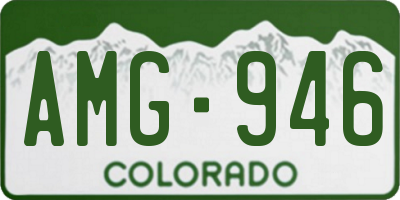 CO license plate AMG946