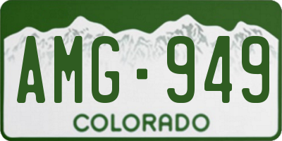 CO license plate AMG949