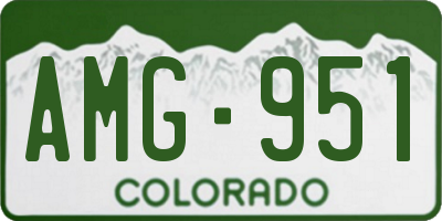 CO license plate AMG951