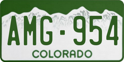 CO license plate AMG954