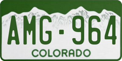 CO license plate AMG964