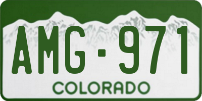 CO license plate AMG971
