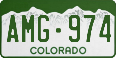 CO license plate AMG974