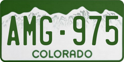 CO license plate AMG975