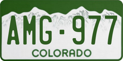 CO license plate AMG977