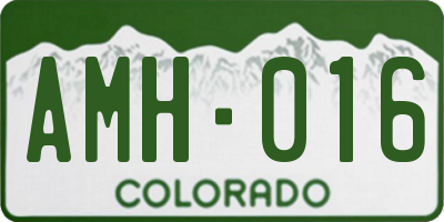 CO license plate AMH016