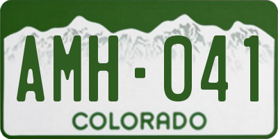 CO license plate AMH041