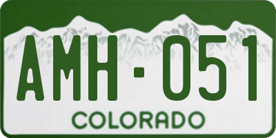 CO license plate AMH051