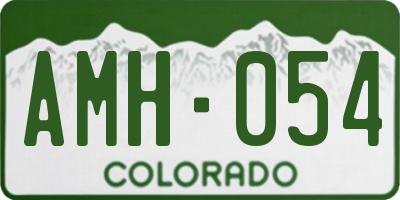 CO license plate AMH054