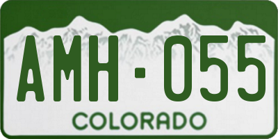 CO license plate AMH055