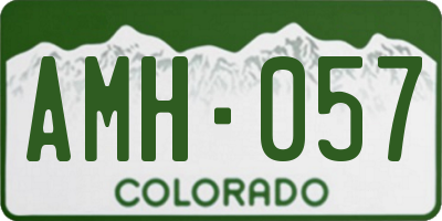 CO license plate AMH057