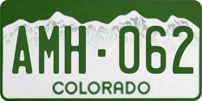 CO license plate AMH062