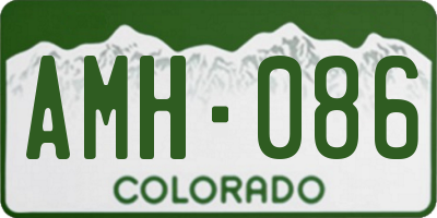 CO license plate AMH086
