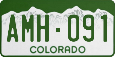 CO license plate AMH091