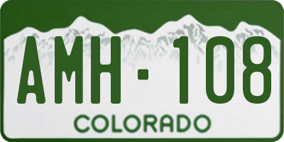 CO license plate AMH108