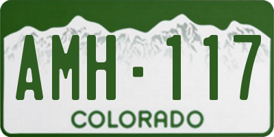 CO license plate AMH117