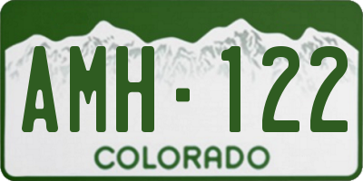 CO license plate AMH122