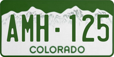 CO license plate AMH125