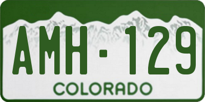 CO license plate AMH129