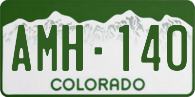 CO license plate AMH140