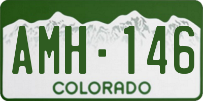 CO license plate AMH146