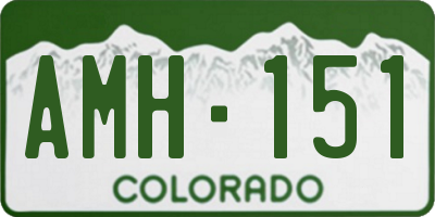 CO license plate AMH151