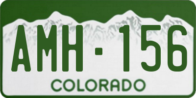 CO license plate AMH156