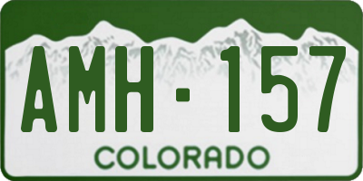 CO license plate AMH157