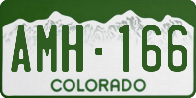 CO license plate AMH166