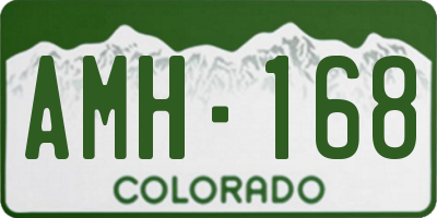 CO license plate AMH168