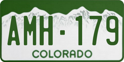CO license plate AMH179
